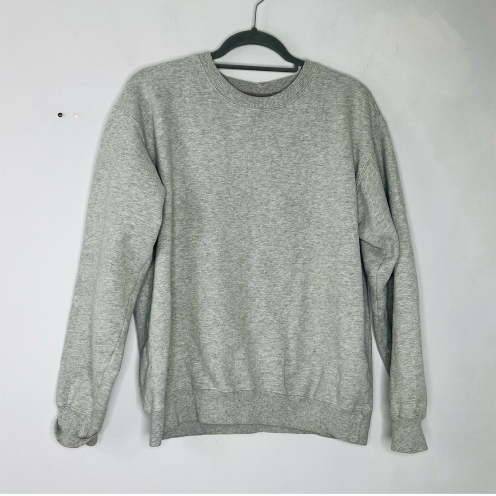 TNA Aritzia Cozy AF Size Medium Crewneck Grey Fleece Sweatshirt